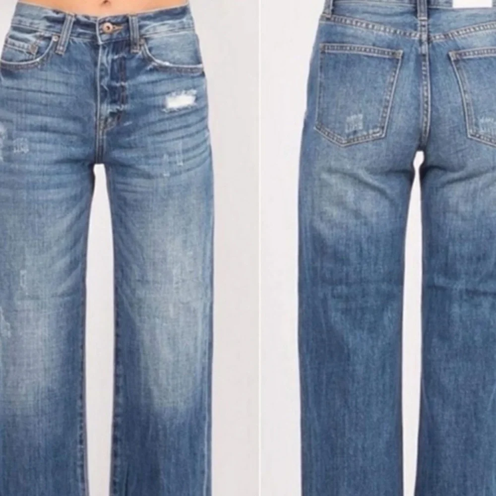 NWT Pistola x Revolve Cher High Rise Wide Leg CroppedRaw hem jeans women size 27